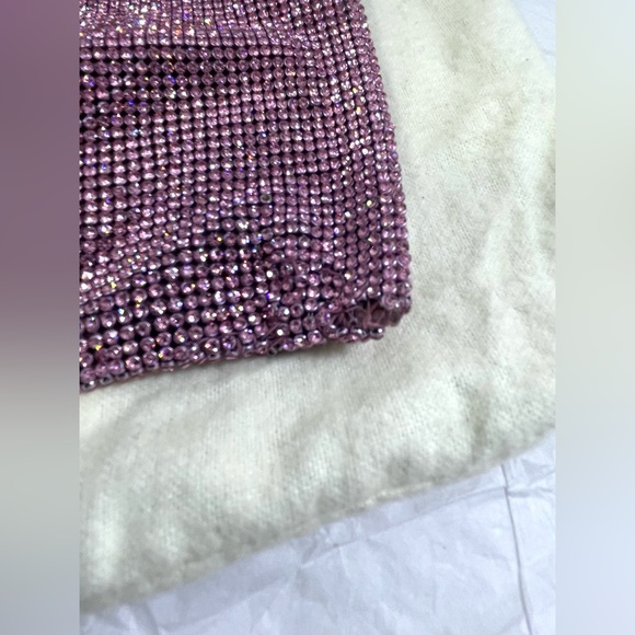 Cult Gaia Nano Hera Rhinestone Mesh SHLDR Bag. Shell Pink. - Picture 12 of 16